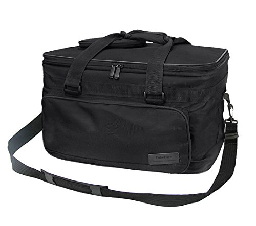 Bolsa de almacenamiento de gran tamaño para suministros de arte, impermeable, plegable para paletas, pinturas, pinceles, bolígrafos, lápices, libros , negro, talla única