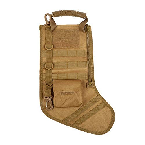 Bolsa de almacenamiento de Navidad táctica colgante Bolsa de descarga de basura Bolsa de almacenamiento de utilidad Bolsa de combate militar Revista Bolsas en medias; Titulares de regalos de casa; J