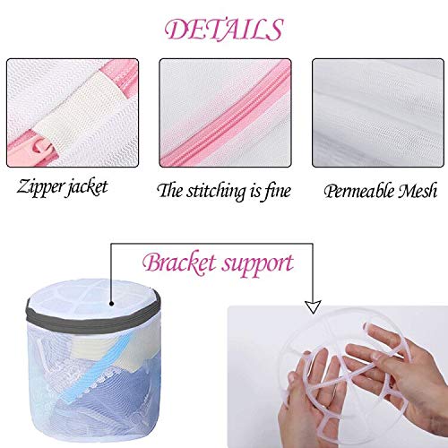 Bolsa Lavadora, Bolsa de Lavandería de Malla con Cremallera para Sujetador/Camisetas/Pantalones(8pcs)