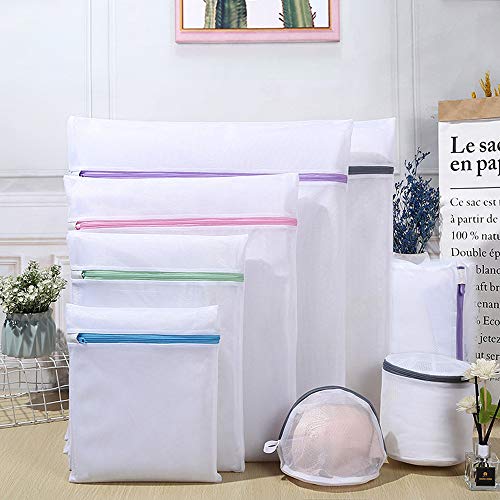 Bolsa Lavadora, Bolsa de Lavandería de Malla con Cremallera para Sujetador/Camisetas/Pantalones(8pcs)