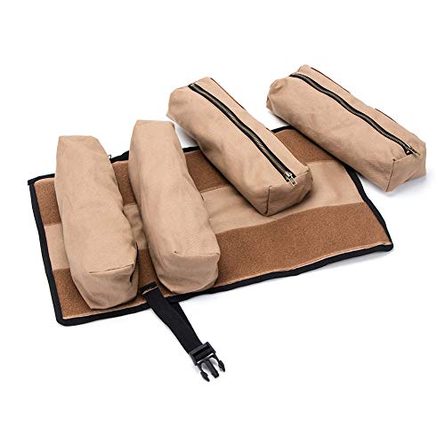 Bolsa organizadora de herramientas enrollable, de lona, adecuada para coche o acampada