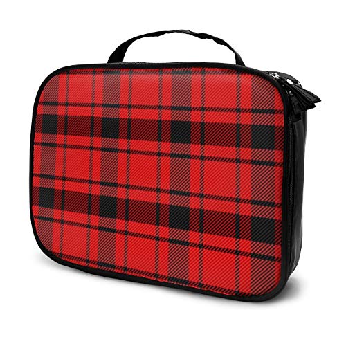 Bolsas de Maquillaje Macdonald Tartan Scottish Cage Caja de cosméticos de Viaje a Cuadros Caja Estuches de Trenes portátiles para cosméticos