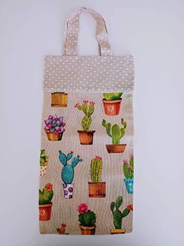 bolsas de pan de tela cactus