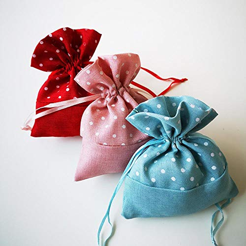 Bolso Pequeño del Paño del Poliéster, Bolso De Lazo del Lunar Que Cose, Bolso del Regalo del Caramelo del Haz