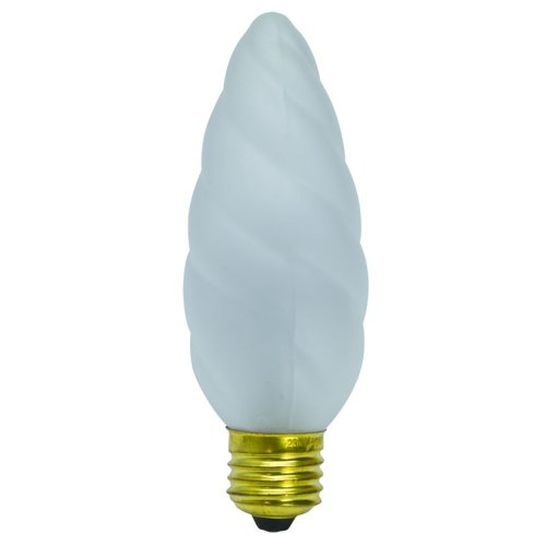 Bombilla de vela rizada mate gigante de 14cms de altura, potencia 40W y rosca E27. Muy luminosa y decorativa.