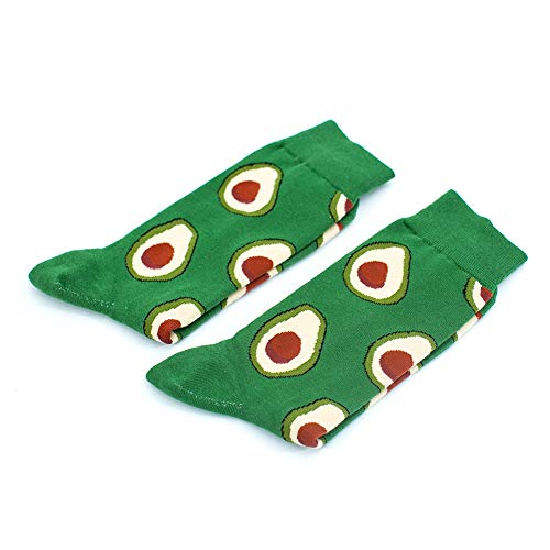 BONANGEL Calcetines Estampados Hombre, Hombres Ocasionales Calcetines Divertidos Impresos de Algodón de Pintura Famosa de Arte Calcetines, Calcetines de Colores de moda (1 Pare-Avocado)