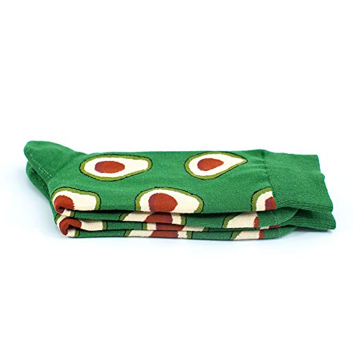 BONANGEL Calcetines Estampados Hombre, Hombres Ocasionales Calcetines Divertidos Impresos de Algodón de Pintura Famosa de Arte Calcetines, Calcetines de Colores de moda (1 Pare-Avocado)