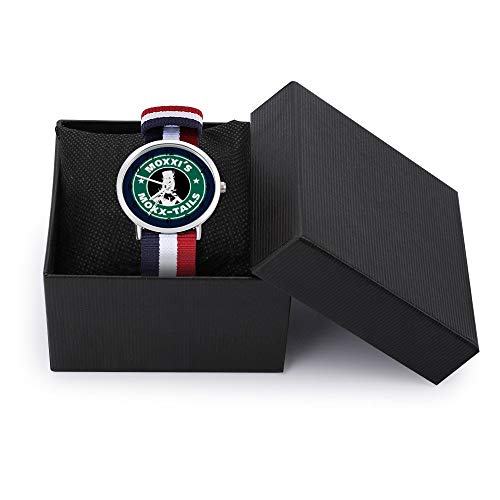 Borderlands Moxxis - Reloj de pulsera trenzado, diseño de logotipo de café
