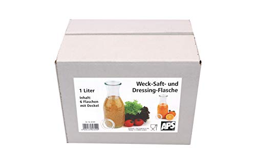 Botellas de Weck, 12 piezas. Con tapa, 1, 0 litros. Altura 25,5 cm