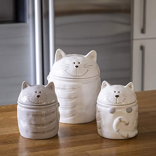 Botes para alimentos cerámica, tarro de ceramica visón con diseño de gato, de uso general, té, café, azúcar, regalo con gatos, animales temática