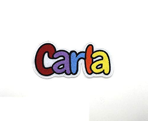 Boutique Artesana. Parche bordado nombre."Caramel"