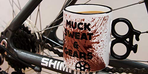 Boxer - Taza de cerámica, diseño con Texto en inglés «Muck Sweat and Gears», marrón