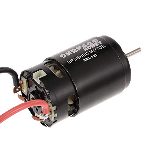 Bright love Motor de Cepillo superar HOBYY 550 12t Motor de Cepillo, Adecuado para HSP HPI HL Juguetes de gelatina Kyosho trxxxxas (Semi RC) Coche Drift Coach