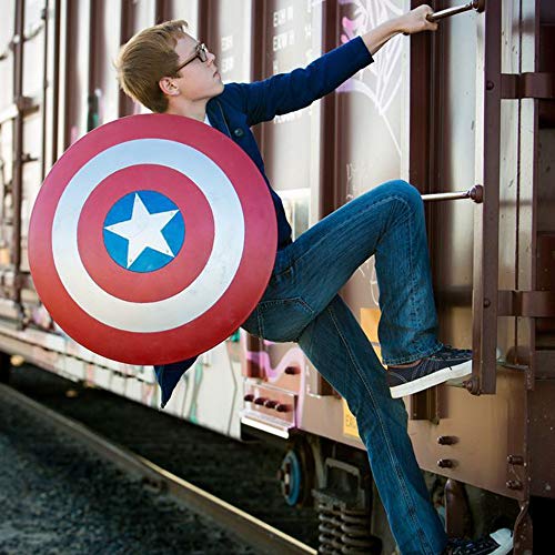 B&T Captain America Shield Full Metal Handheld Movie Edition Bar Creative Soft Decoración de la Pared Colgante Aluminio America Men Props Adulto Cosplay Shield