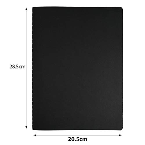 BUYGOO 3Pcs Cuaderno de bocetos Cuaderno en Blanco A4 Kraft sin Madera Bosquejo de Papel en Blanco 80GSM Cartucho de boceto de Papel para Uso en Medios Mixtos (40 Hojas / 80 páginas)