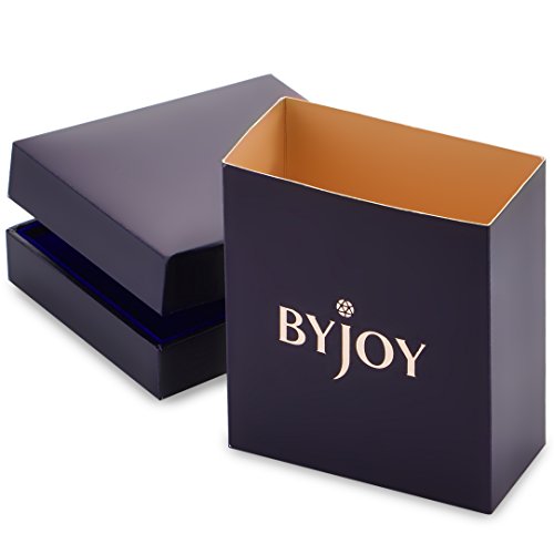 ByJoy Pendientes Mujer Plata de Ley (925/1000) Plata Talla Ovalada Rojo Rubí Sintético Circonita