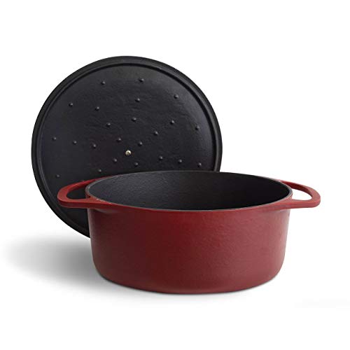 Cacerola de hierro fundido redonda, Cocotte Clara - rojo, ronda, 28cm, 6l