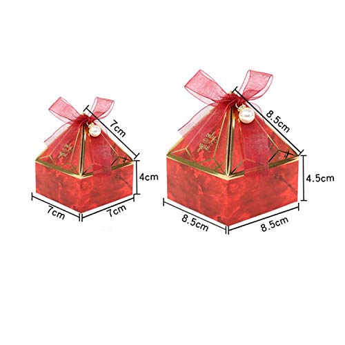 Caja de regalo de papel verde para bebé, ducha, cajas de caramelos, paquete para fiesta de cumpleaños, decoración de boda, niños, favores de embalaje/envase Green-S 7 x 7 x 4 cm, 20 unidades