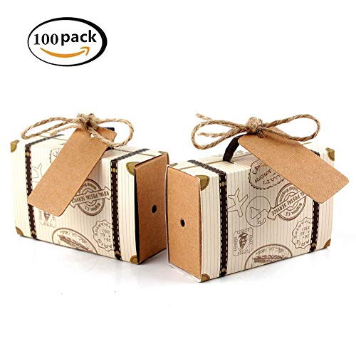 Cajas Bonitas Para Regalo Caja de Regalo Juego de 100 Cajas de Papel Natural para Bodas, Fiestas y Dulces