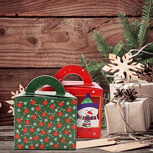 Cajas de Dulces Navideños 32 Piezas Cajas de Dulces Navideñas Cajas Presentes Cajas de Regalo de Favor de Fiesta de Bricolaje para Dulces de Cupcake de Navidad Bolsa de Favor de Fiesta de Niños