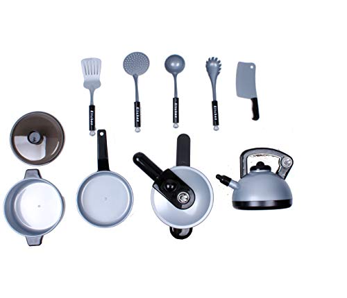 Calma Dragon Cocina de Madera TNWX-7734, Grande, Cocinita de Juguete Infantíl, con Dispensador, Microondas, Fregadero, Máquina de Hielo y 9 Accesorios