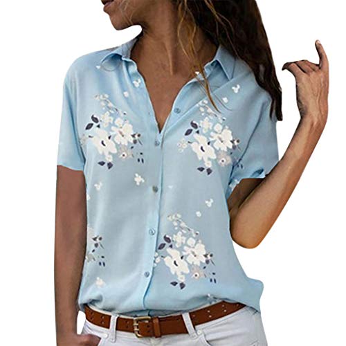 Camiseta de Manga Larga con Cuello Redondo y Manga Corta con Cuello Redondo y Blusa sin Mangas con Cuello Redondo Las Mujeres Verano Casual Cuello Redondo Manga Corta con Sueltos T Shirt Top