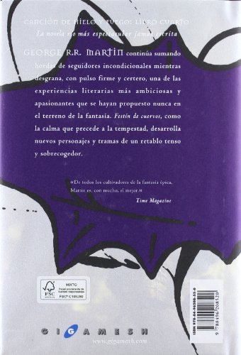 Canción de hielo y fuego: Festín de cuervos telan.e.: 4 (Gigamesh Éxitos)
