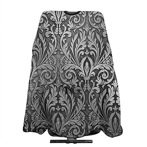 Capa De Peluquería Clásico Floral Medieval Real Grabado Corte De Pelo Capa Delantal De Peluquería Adultos Salón Ligero Barber Capes Corte De Pelo Capa 140X168Cm