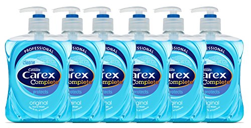 Carex - Pack de 6 botellas de jabón líquido antibacteriano 500 ml