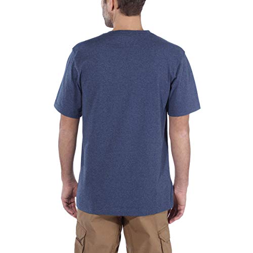 Carhartt Workwear Pocket Short-Sleeve T-Shirt Camiseta, Dark Cobalt Blue Heather, M para Hombre