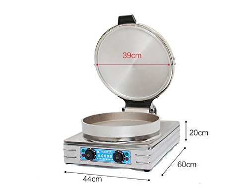 CGOLDENWALL YXD-20 - Máquina eléctrica china para hacer crepes, 39 cm de diámetro, multigrano y horneado, temperatura constante y automática, arándwich, hamburguesa, 220 V