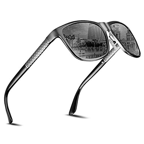 CHEREEKI Gafas de Sol Hombre Polarizadas, Sunglasses Gafas de Sol Polarizadas, UV400 Protection Gafas de sol Deportivo Bastidor de Acetato Ideal para Conducir Pesca, Ciclismo y Correr