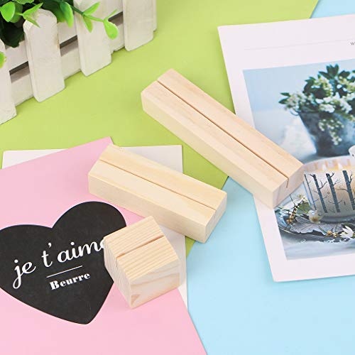 Chou - Portamenús de Madera para Boda, portafotos de Madera, Soporte para Mesa pequeño, S
