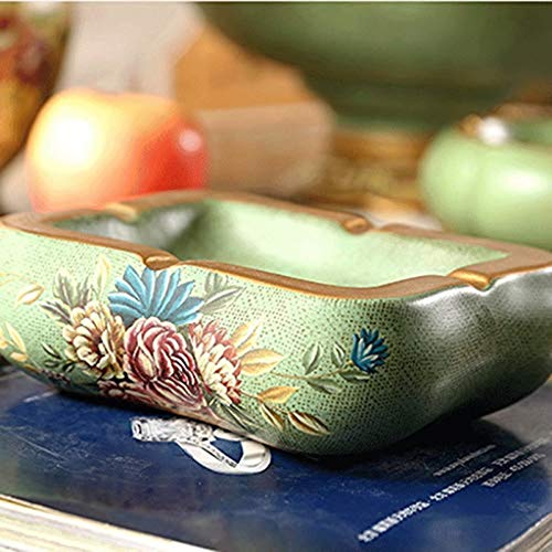 CHOUREN Cenicero, de Origen Europeo Adornos de cerámica cenicero creativos salón Tendencia Retro Personalidad artesanía cenicero de Regalo