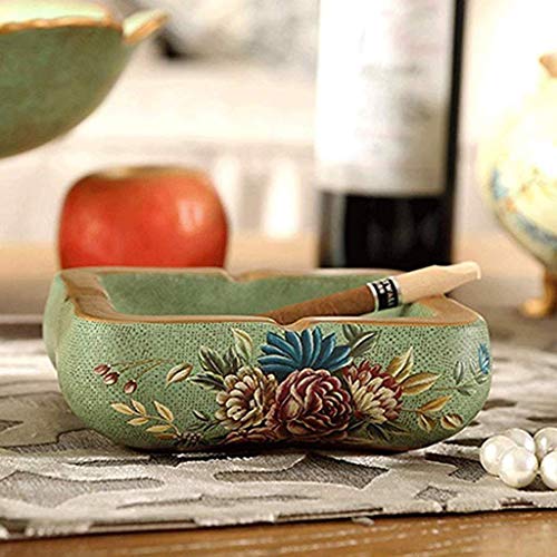 CHOUREN Cenicero, de Origen Europeo Adornos de cerámica cenicero creativos salón Tendencia Retro Personalidad artesanía cenicero de Regalo