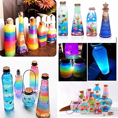 CICADAS Perlas de Agua 50,000 Piezas Perlas de Gel Bolas de Gel de Agua No Tóxicas de Colores para Decoración de Florero, Plantas, Flores, Decoración del Hogar, con Embudo y 10 Globos