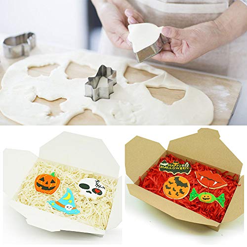 CNXUS 15 Pcs Cortadores de Galletas de Halloween, Cortador de Galletas de Acero Inoxidable para Hornear Galletas, Decorar Pasteles, Glaseado, Fondant y Creaciones de Azúcar