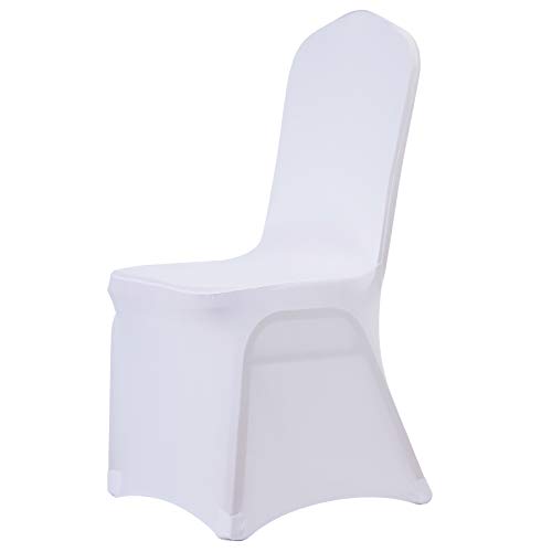 CO-Z 50 PCS Fundas para Sillas de Boda Fundas Protectoras de Silla para Fiesta para Ceremonias, Banquetes, Comedores y Salas de Conferencias Seat Covers para Restaurante, Hotel (50 PCS)