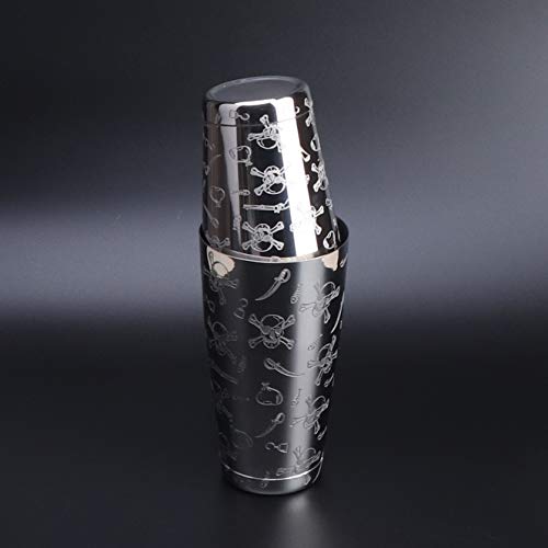 Cocteleras, cóctel conjunto, preparación de cócteles 25 oz ponderado Cóctel Barman Profesional Shaker Bar Coctelera Boston Shaker: 2 piezas: 18 oz Ponderado para los camareros y los amantes de cóctel