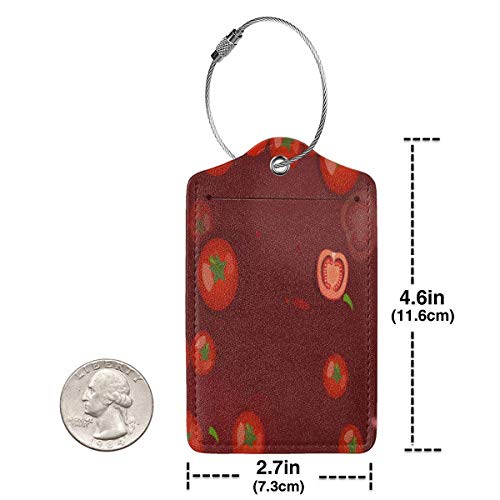 Colorido gato caracol caracol casa Lage tags bolsa de piel sintética diseño de etiquetas de viaje con cubierta de privacidad con bucles de acero
