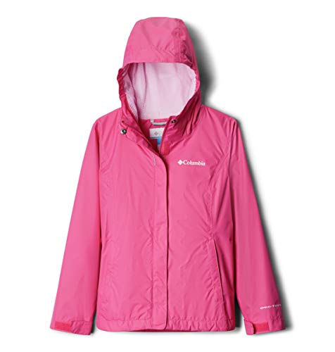 Columbia Arcadia - Chaqueta de lluvia para niña, Niñas, Chaqueta impermeable, 1580631, Hielo rosa, L
