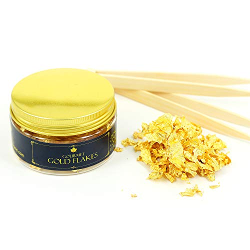 Comestible 23.75 K auténtica dorado hojas (Flake) (150MG/tarro)