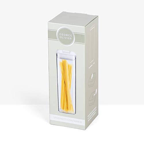 Contenedor de almacenamiento de espaguetis alto de George Olivier™ - Almacenamiento hermético de alimentos - Bote para pasta y cereales con tapa