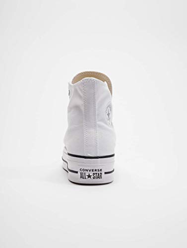 Converse Chuck Taylor CTAS Lift Hi, Zapatillas para Mujer, Blanco (White/Black/White 102), 37.5 EU