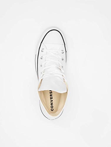 Converse Chuck Taylor CTAS Lift Hi, Zapatillas para Mujer, Blanco (White/Black/White 102), 37.5 EU