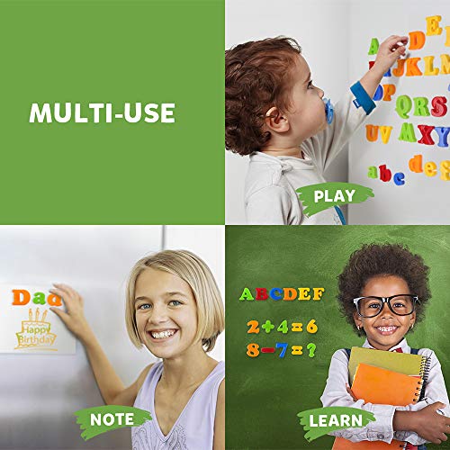 Coogam Mayúsculas Minúscula Magnéticos Letras y Números para Niños Símbolos Matematicos A-Z Alfabeto Imanes de Refrigerador El Mejor Juguete (78 Unidades)