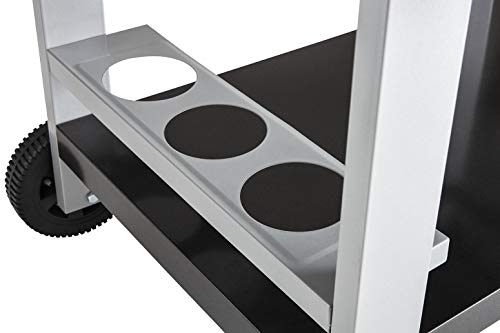Cook'in garden Media M - Carrito para Barbacoa/Plancha, Color Negro y Plateado