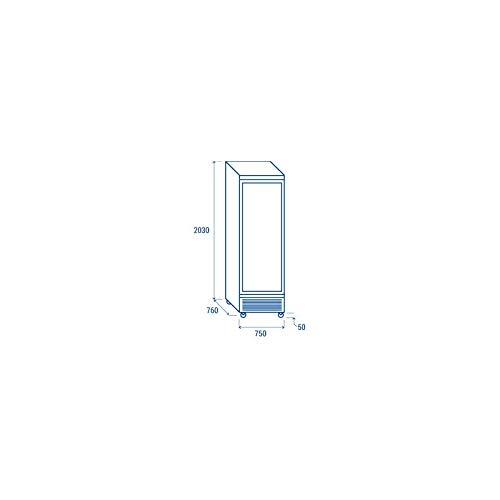Cool Head - Armario refrigerado profesional con cristal (560 L)