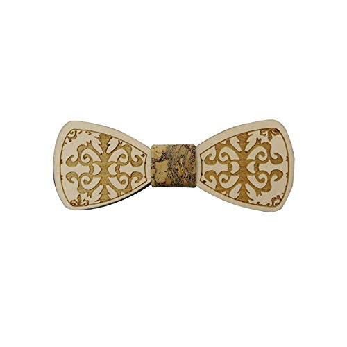 Corbata de cuello formal para hombre La geometría de los patrones o diseños en madera tallada que restauran formas antiguas es madera natural, el nuevo lazo hecho a mano arcos de madera verdes retro m