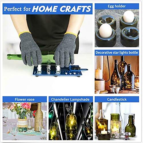 Cortador de botellas de vidrio DIY para vino, cerveza, cristalería de acero inoxidable, ajustable, cortador de botellas, cerveza, botella de vino, juego de corte con cortador de vidrio